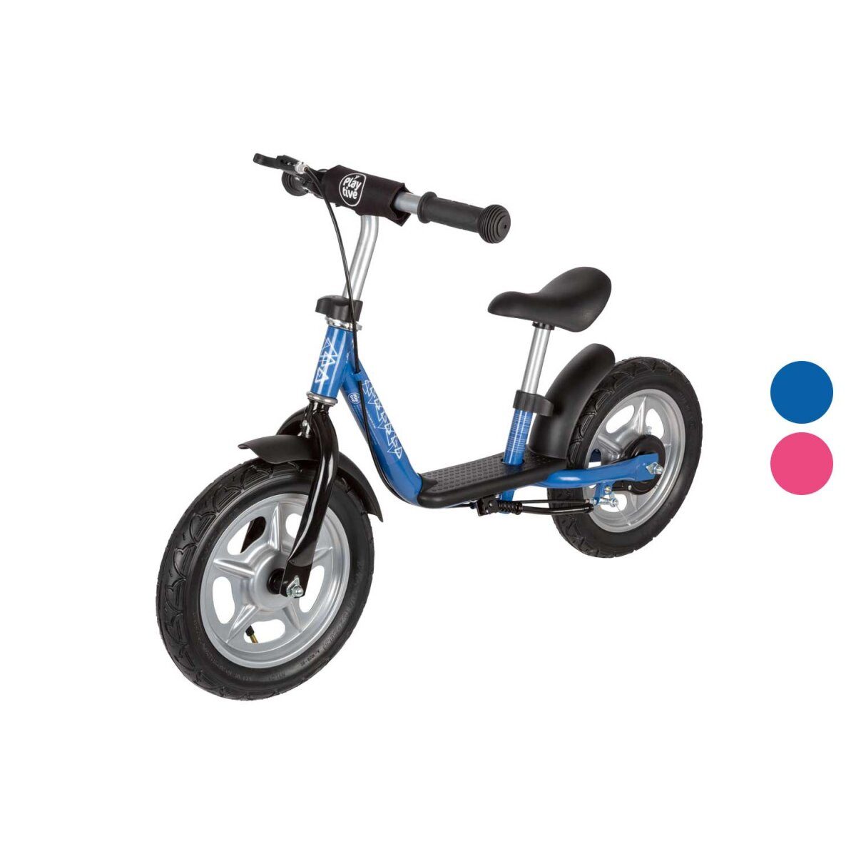 Speelse loopfiets, met ergonomisch gevoerd zadel