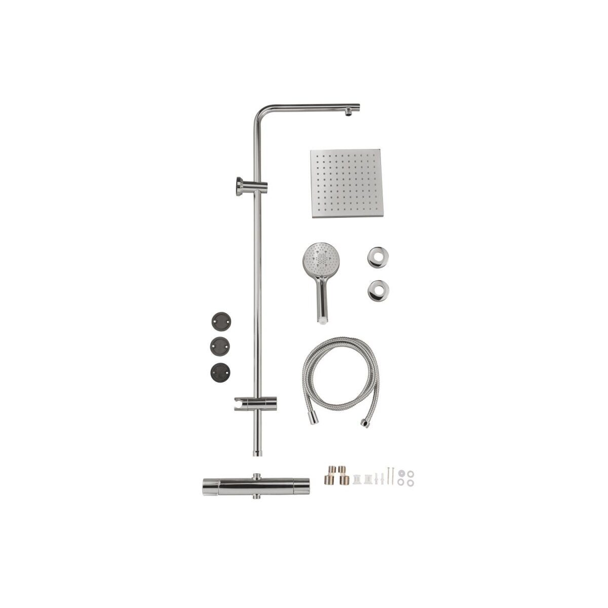 LIVARNO® Kopfbrauseset, mit Thermostat und Regenduschkopf