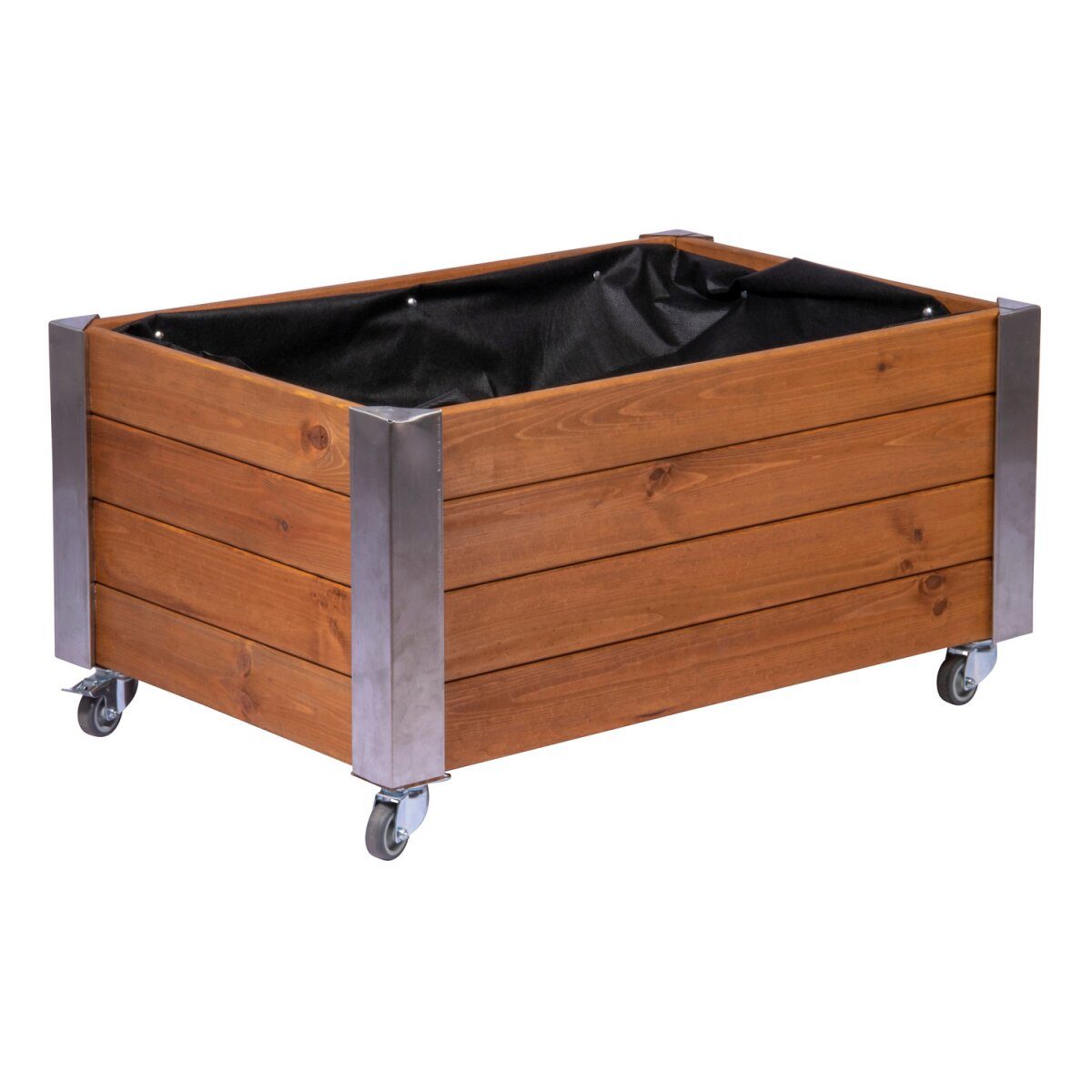 DOBAR Rollbares Hochbeet »Rollfi«, mit Pflanzenvlies, Kiefer, braun