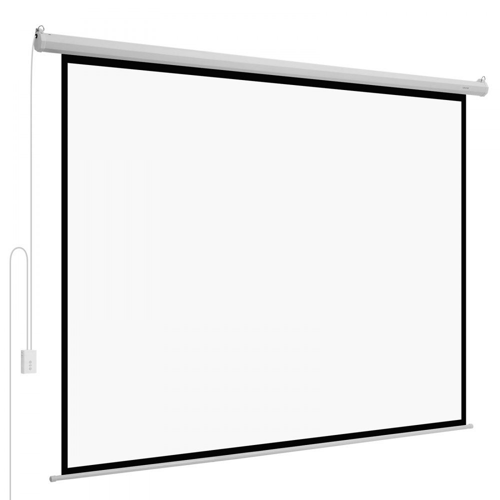 Motorized Projection Screen Projector Screen 120 Inch 4:3 4K 1080 HD Projection Display Projector with Remote Control Automatic Movie Screen Portable Rolling Screen Home Theater Home Office