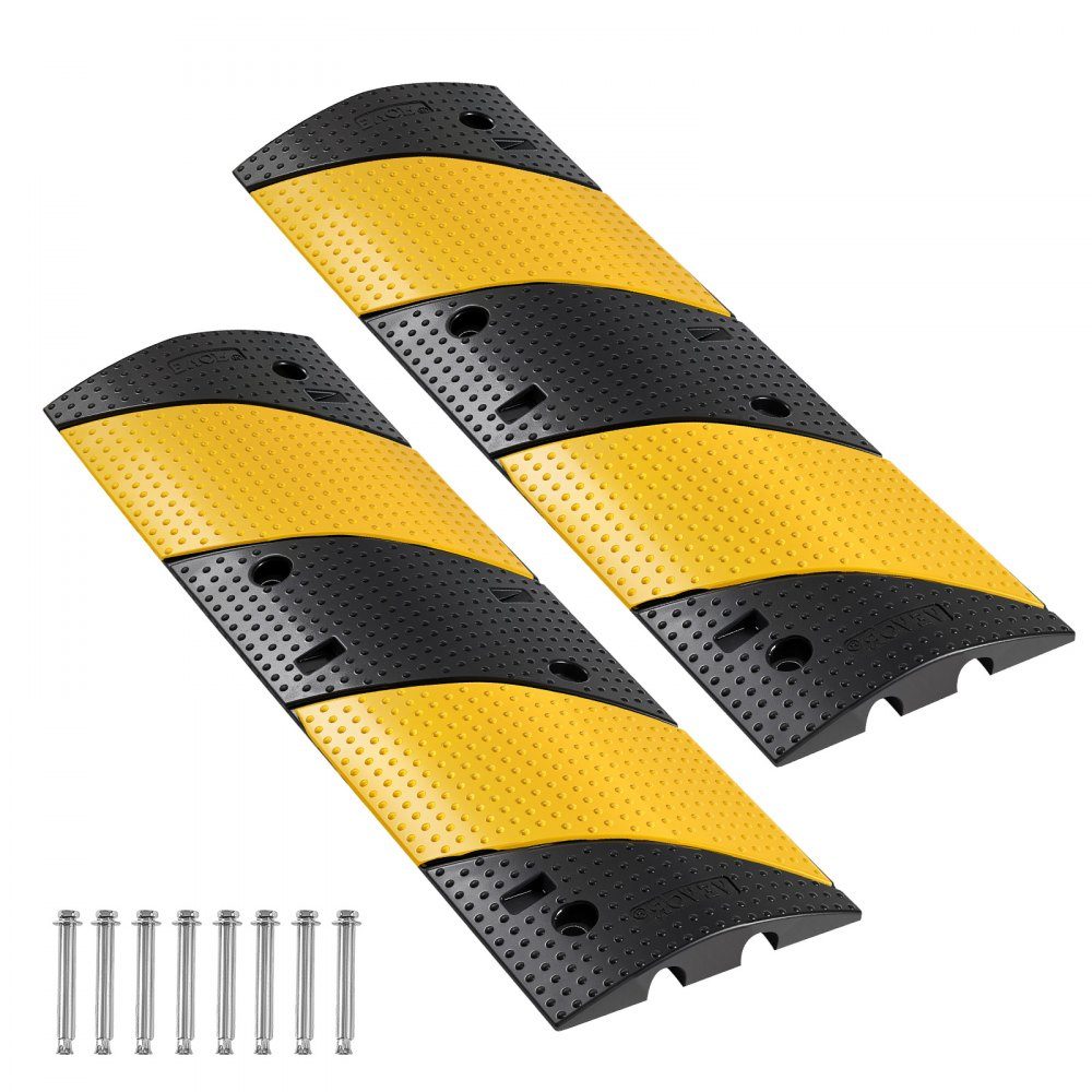 100 cm Kabelbrücke, 9979 kg Tragkraft, 2-Kanal-Gummi-Überlaufschutz, Stolperschutz, Bodenbeläge für Bereiche mit hoher Schwelle, Heimbüro, Lager, 2er-Pack