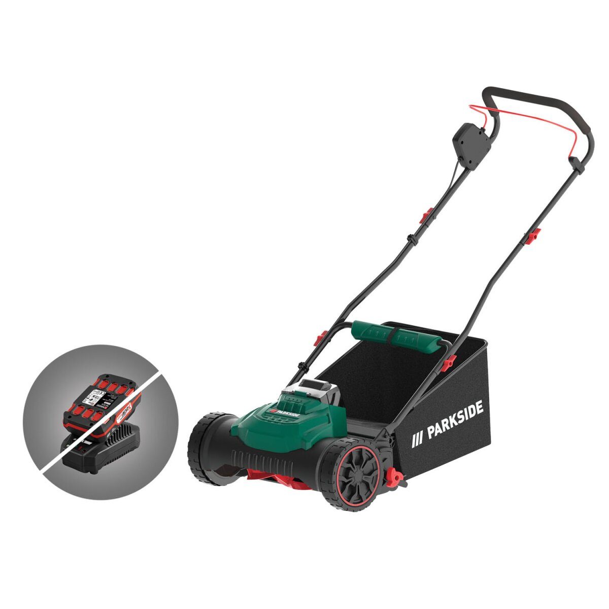 Tondeuse hélicoïdale sans fil PARKSIDE® 20 V « PSMA 20-Li A1 », sans batterie ni chargeur