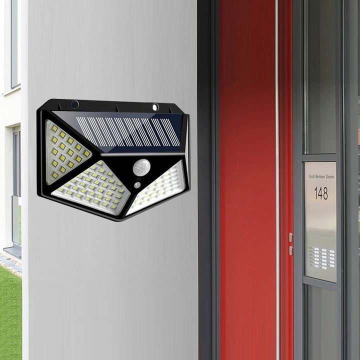 Lampe solaire avec détecteur de mouvement, ensemble complet XXXL