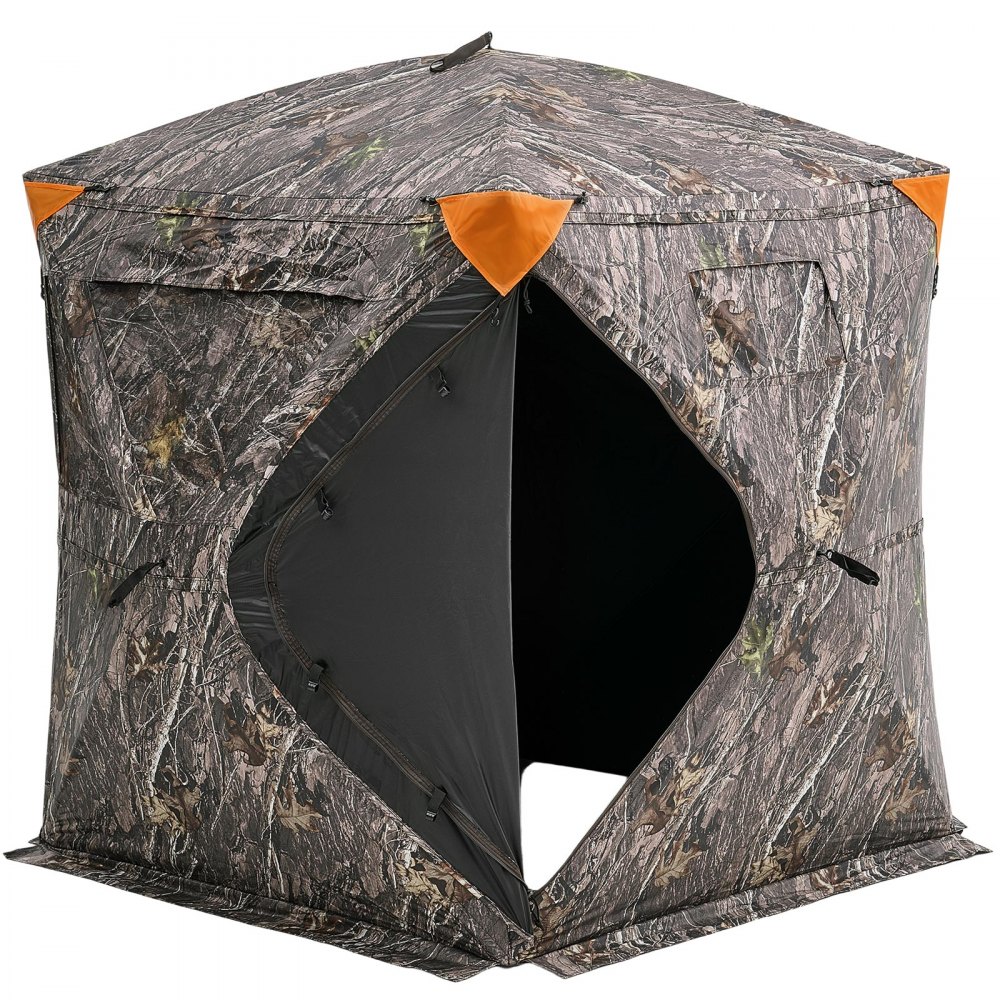 Hunting tent hunting hideout, 2-3 person portable camouflage tent, 270° transparent ground hideout, suitable for turkey and deer hunting, hunting shelter with carry bag, 148 x 148 x 170 cm Hunting tent hunting hideout, 2-3 person portable camouflage tent, 270° transparent ground hideout, suitable for turkey and deer hunting, hunting shelter with carry bag, 148 x 148 x 170 cm