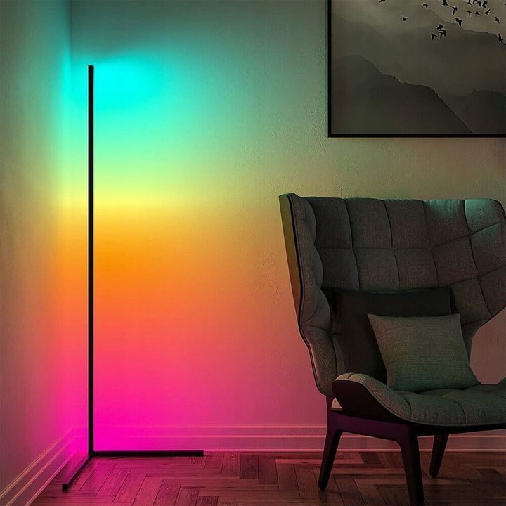 NOUVELLE LAMPE D'ANGLE SUR PIED LED RGB APKA TÉLÉCOMMANDE éclairage ambiant