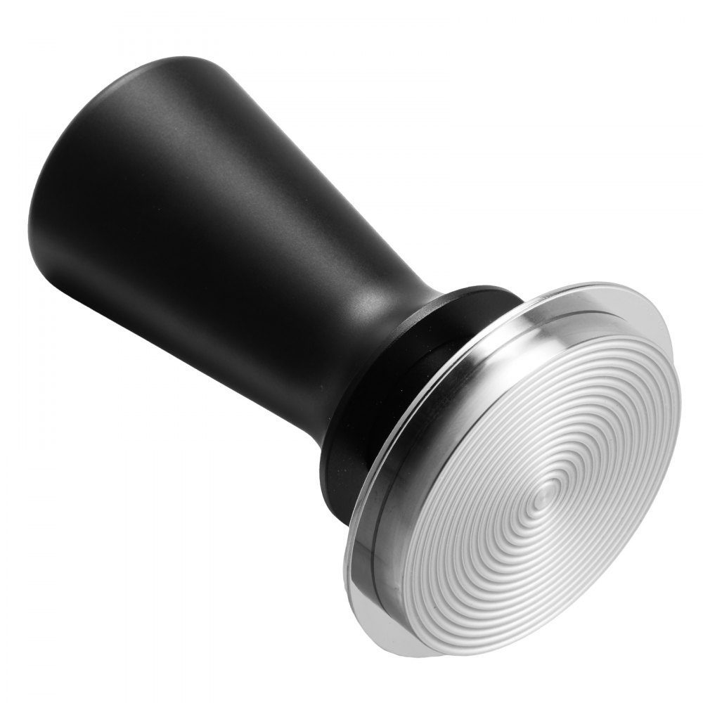 Tamper à expresso 53 mm Tamper à café à ressort Outil de bourrage de 30 lb Outil à café pour machine à café Accessoires de café Tamper à café en acier inoxydable avec poignée antidérapante Noir