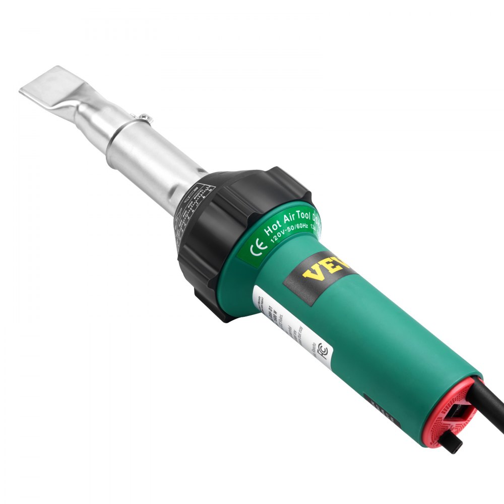 Hetelucht-kunststoflasapparaat, 1600 W heteluchtpistool, 50-600 ° C PVC TPO-vinyllasbrander, heteluchtlasapparaatset met 11 accessoires - gereedschapskist, mondstuk, roller, messen voor PP/PE/PVC Hetelucht-kunststoflasapparaat, 1600 W heteluchtpistool, 50-600 ° C PVC TPO-vinyllasbrander, heteluchtlasapparaatset met 11 accessoires - gereedschapskist, mondstuk, roller, messen voor PP/PE/PVC