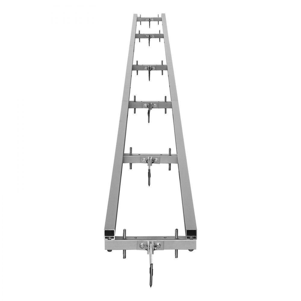 Sawmill Rail Guide System 4.5m, 6 Crossbar Chainsaw Milling Kits, Aluminum Saw Milling Rail System for Chainsaw, 4 Wedge Rail Milling Guide Kit for Construction Workers and Woodworkers