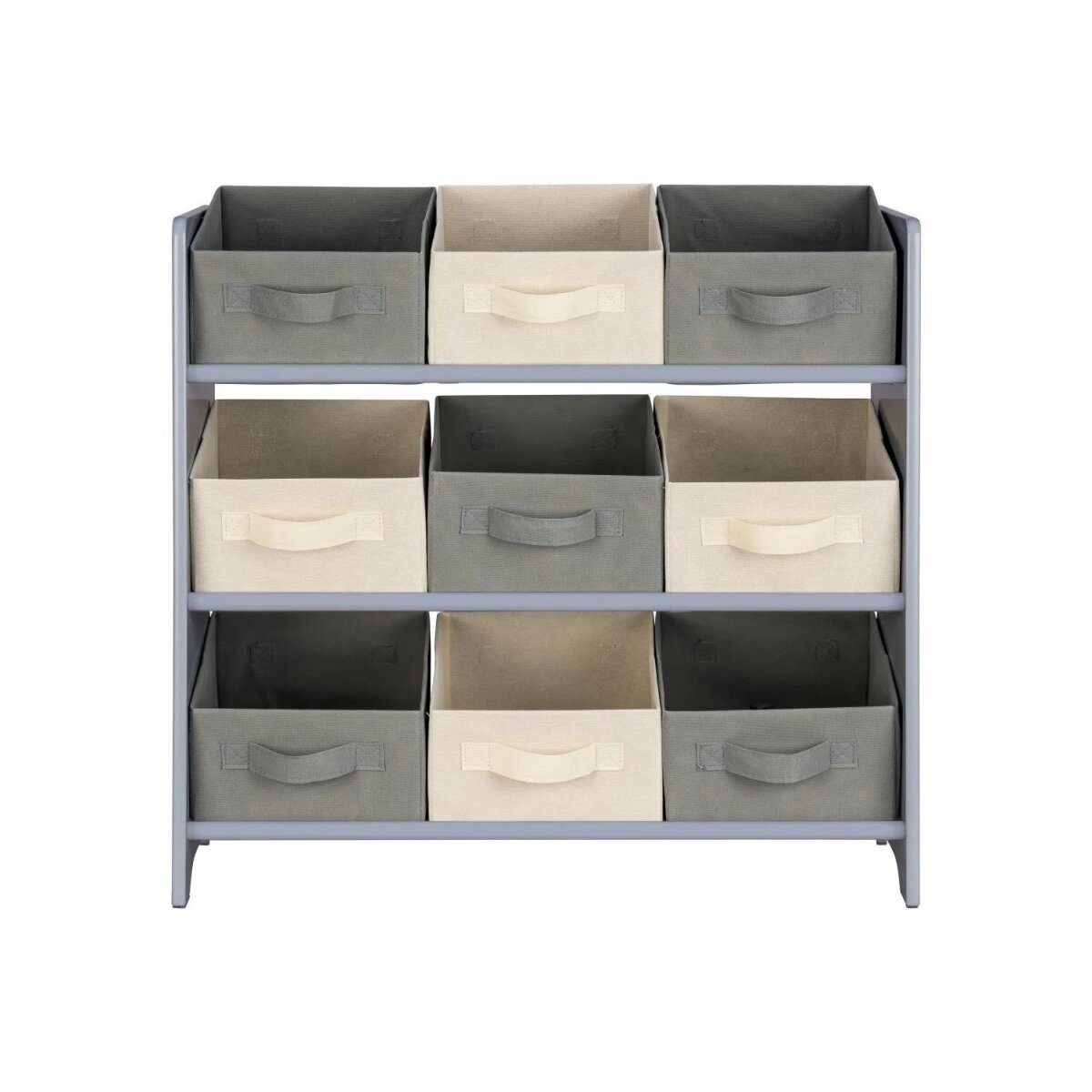 LIVARNO home Children's Storage Rack with 9 Removable Textile Boxes (Dinosaur/Grey)