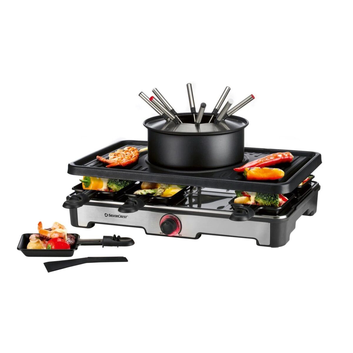 SILVERCREST® premium fondue raclette grill combination SRGF 1400 A3