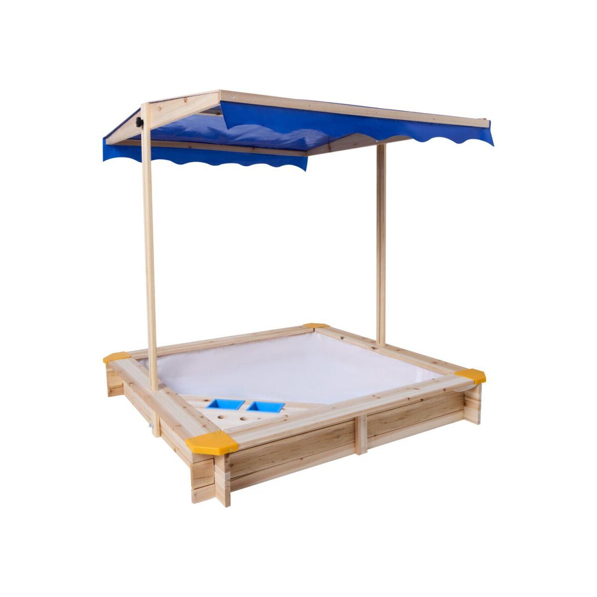 LUPILU® sandpit made of wood, with roof and ice cream parlor