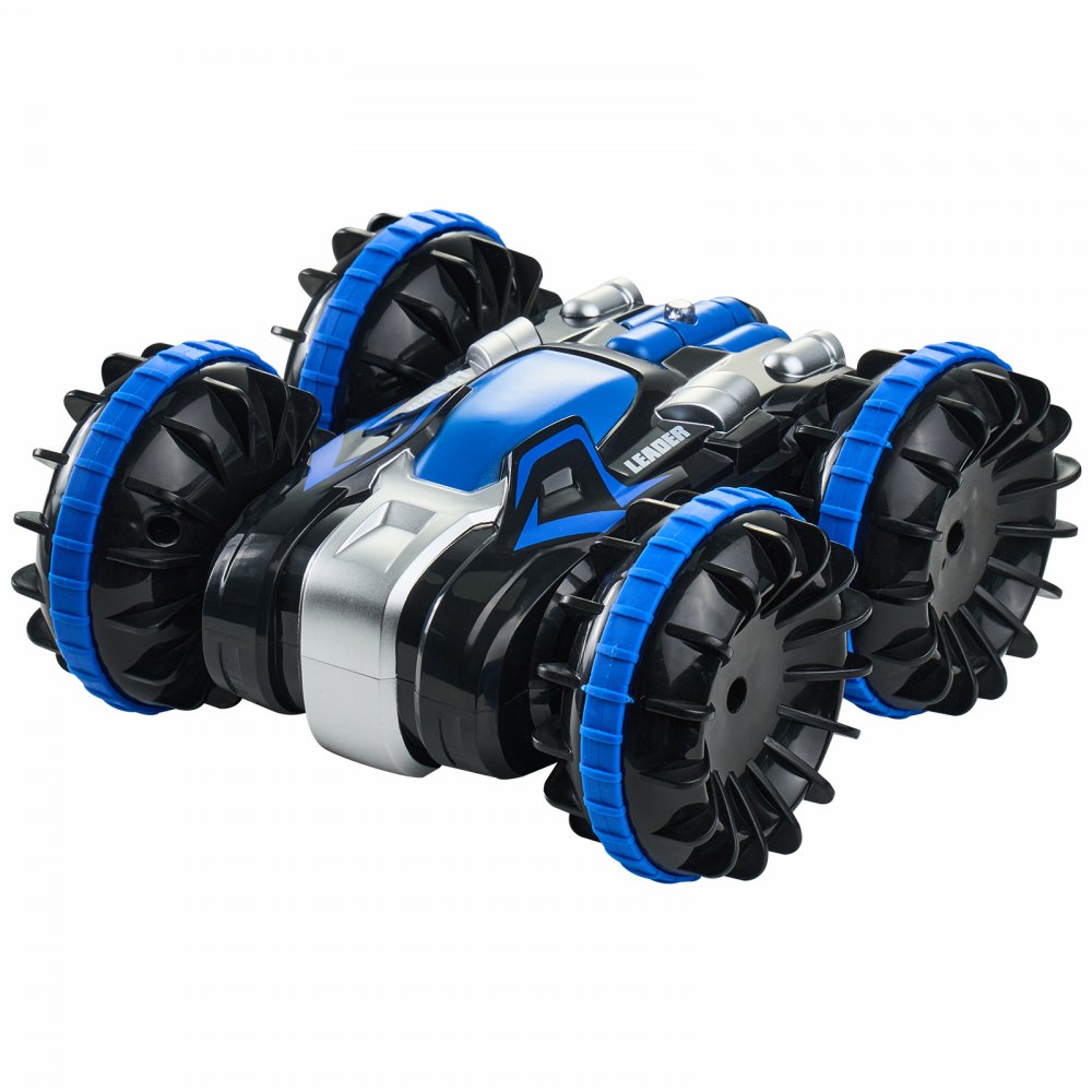 Amphibisches ferngesteuertes Autoboot, 2,4 GHz 12 km/h 4WD wasserdichtes RC-Auto für Kinder, 360° drehbares Stuntauto mit 2 Batterien, geländegängiges Wasser-Strand-Poolspielzeug für Jungen und Mädchen ab 6 Jahren, Blau Amphibisches ferngesteuertes Autoboot, 2,4 GHz 12 km/h 4WD wasserdichtes RC-Auto für Kinder, 360° drehbares Stuntauto mit 2 Batterien, geländegängiges Wasser-Strand-Poolspielzeug für Jungen und Mädchen ab 6 Jahren, Blau