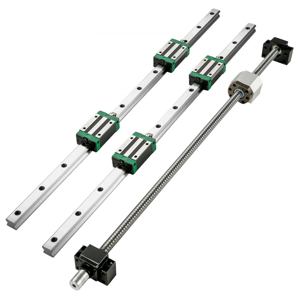 Rail de guidage linéaire, rail de guidage linéaire, jeu de vis à billes RM1605-1000mm, 2 pièces HGR20-1000mm