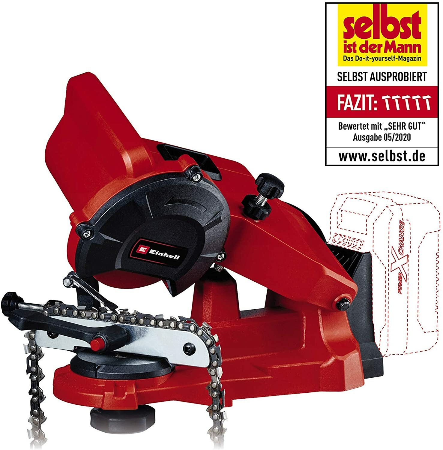 Einhell accuzaagkettingslijper GE-CS 18 Li Solo Power X-Change (lithium-ion, 18 V, LED-licht, stationair toerental 6500 tpm, zonder accu en oplader) Einhell accuzaagkettingslijper GE-CS 18 Li Solo Power X-Change (lithium-ion, 18 V, LED-licht, stationair toerental 6500 tpm, zonder accu en oplader)