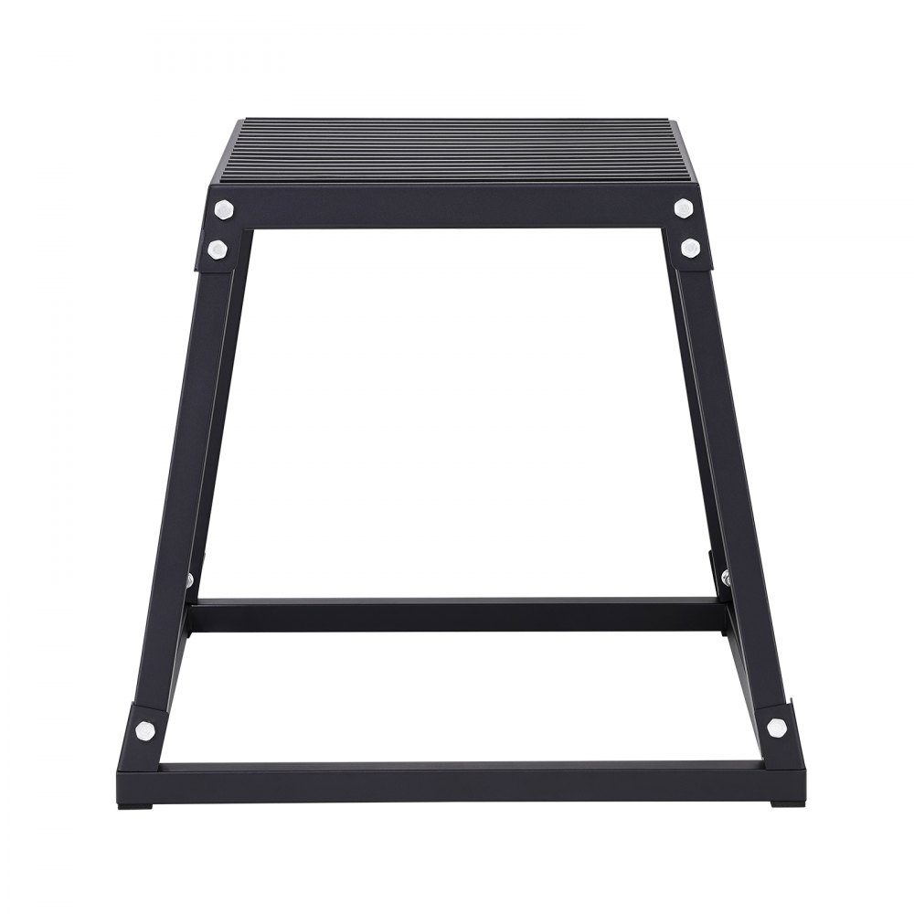 Plyometrische Jump Box, 458 mm Plyo Box, Plyobox Platform Zwart, Antislip Fitness Oefening Step Up Box voor thuistraining, Conditiekrachttraining, Dijtraining
