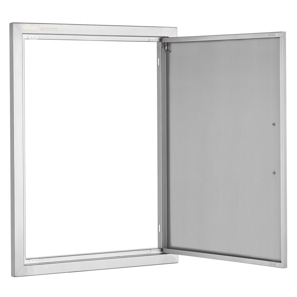 Porte d'accès au gril 508x686mm Porte de cuisine extérieure simple Porte encastrée en acier inoxydable Porte murale verticale avec poignée pour Grill Island Grill Station Armoire extérieure