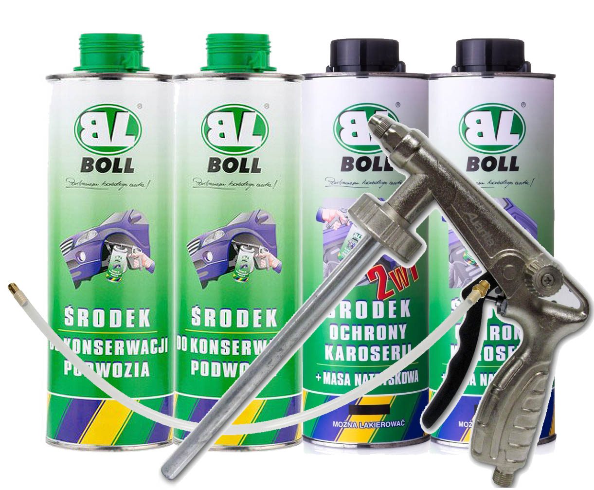 BOLL ZESTAW DO KONSERWACJI PODWOZIA 4 ŚRODKI + PISTOLET - Part No. HT-50828