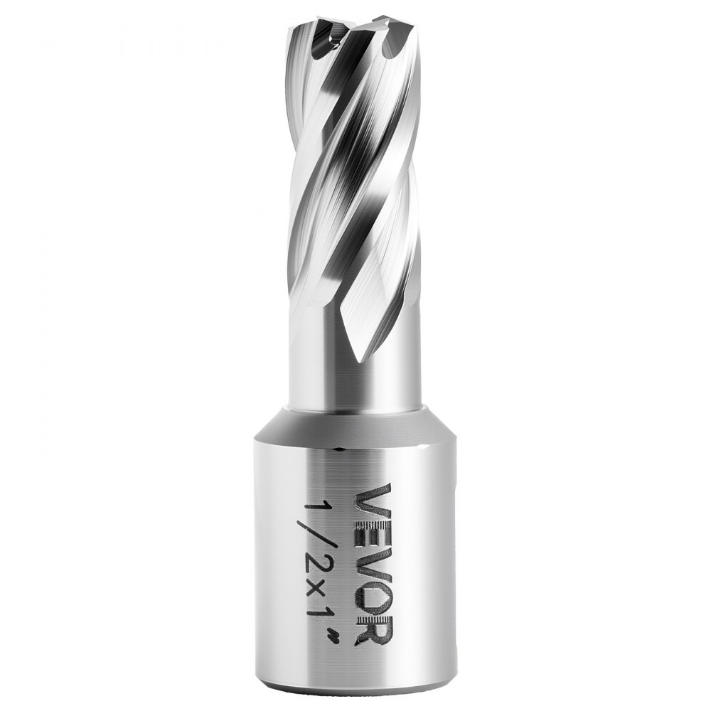 Carottier HSS tige Weldon 5 pcs. Perceuse magnétique diamètre de coupe 25,4 mm, 3 forets avec 2 goupilles de centrage, profondeur de coupe 25,4 mm, 3 coffrets plastique pour perceuses magnétiques, acier, aluminium