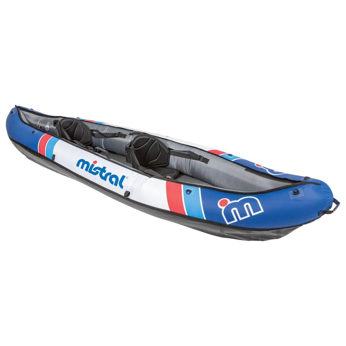 MISTRAL nylon kajak, 3 luchtkamersysteem, met 2 dubbele peddels