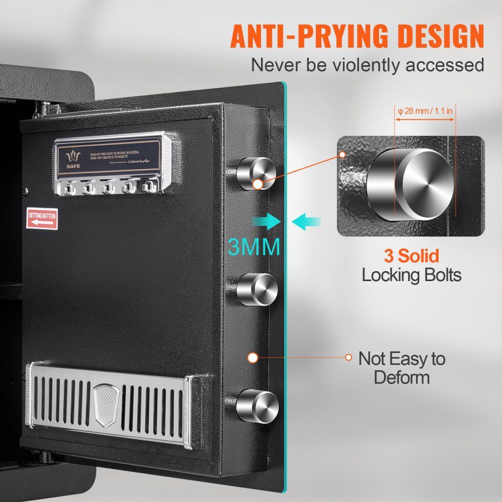 Safe, document safe, safe, wall safe, 51L office