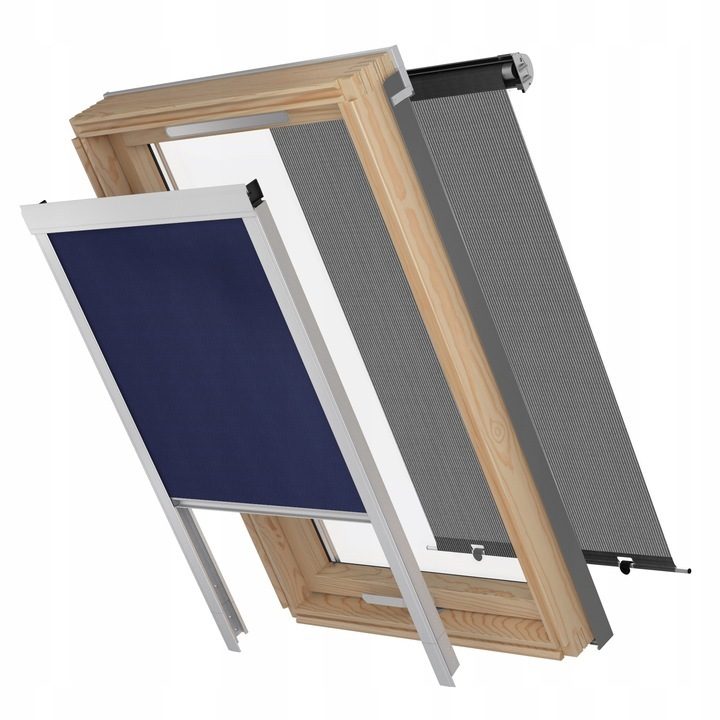 Rollos für RoofLite Dakstra Dakea Velux 78x140 M8A Schwarz