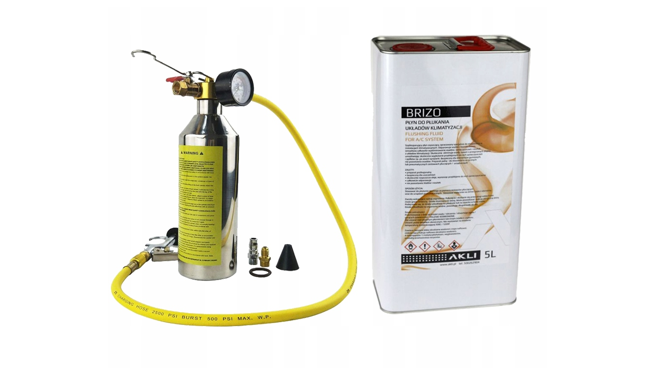 Kit de rinçage climatisation cylindre + fluide 5L