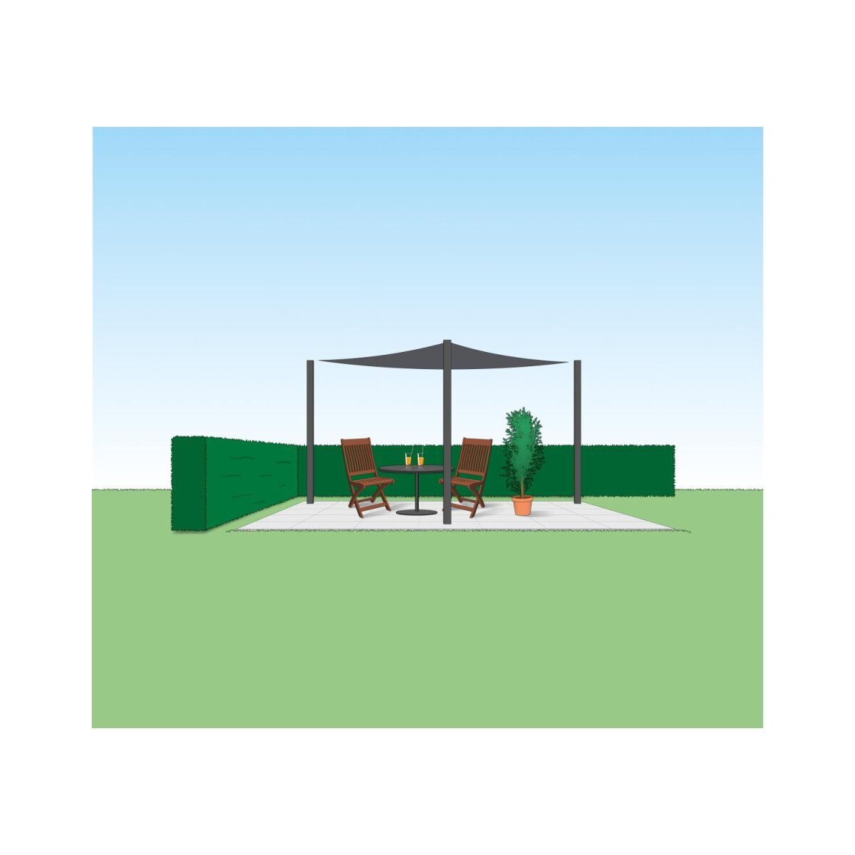 LIVARNO home awning, triangular, anthracite good
