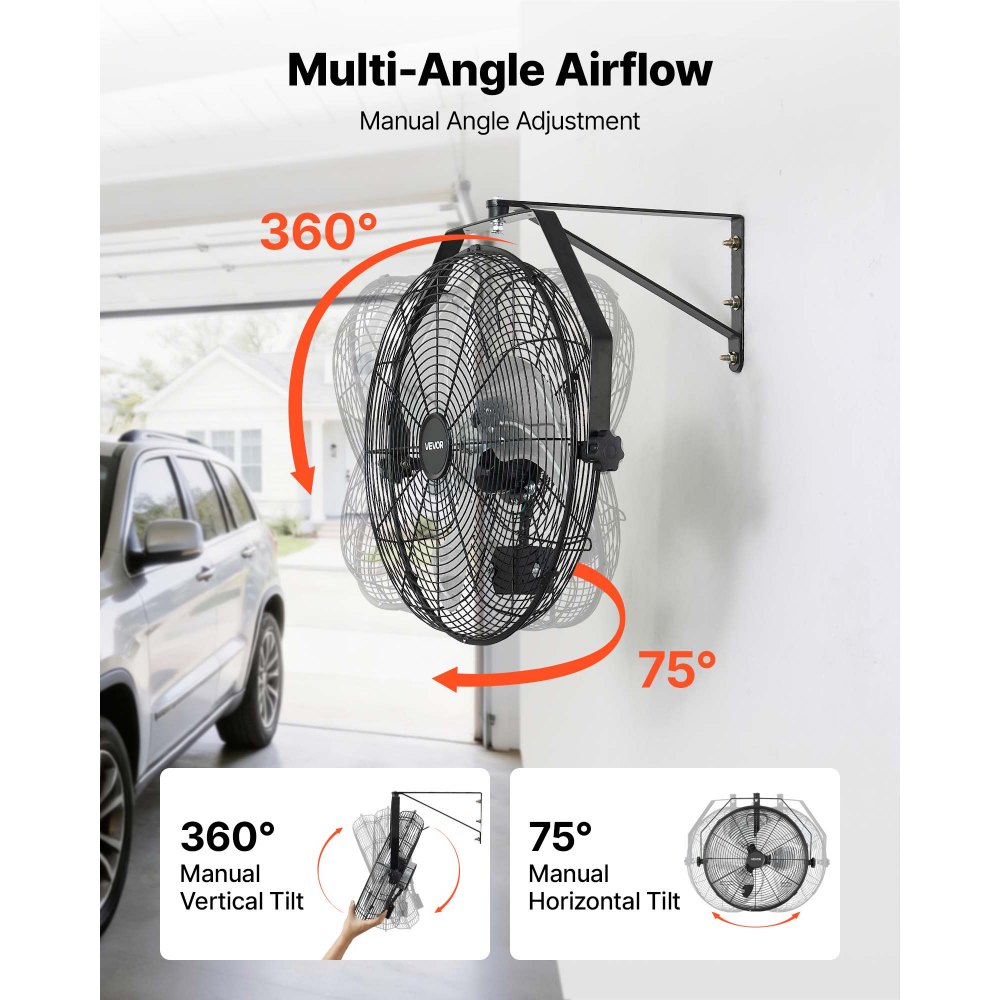80W industriële muurventilator 56,5 cm, 6,4 m/s oscillerende muurventilator met 3 niveaus, IP44 waterdichte ventilator, industriële ventilator commercieel voor werkplaats, garage, magazijn, sportschool, zwart 80W industriële muurventilator 56,5 cm, 6,4 m/s oscillerende muurventilator met 3 niveaus, IP44 waterdichte ventilator, industriële ventilator commercieel voor werkplaats, garage, magazijn, sportschool, zwart