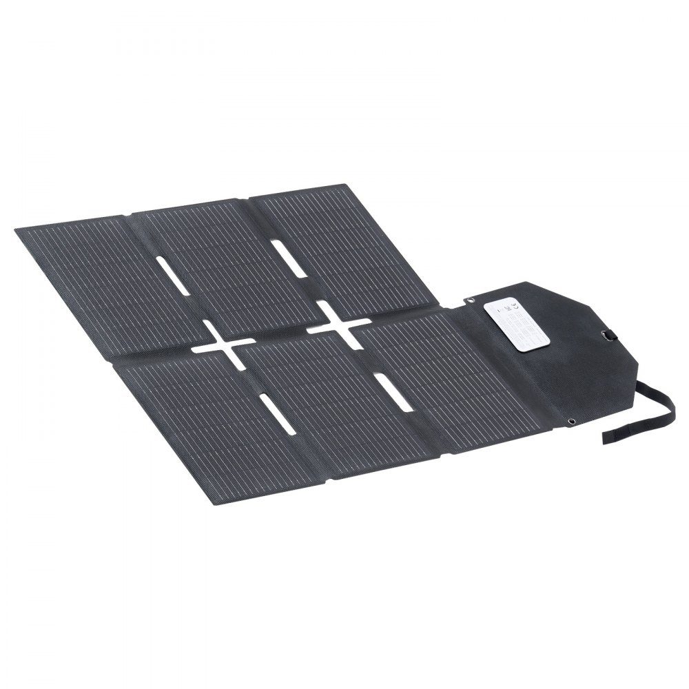 Foldable solar panel 60W, 16BB N-type monocrystalline solar panel with 24% efficiency, solar charger with MC4 output, Type-C, USB-A and DC ports for power stations when camping