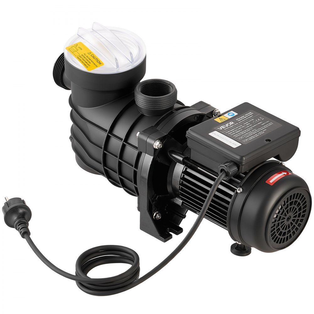 Schwimmbadpumpe 180 W, Filterpumpe 10.800 L/H max. Förderleistung, einstufige Poolpumpe, 2850 U/min, 8 m max. Förderhöhe, mit Filterkorb & Deckel, für Aufstellbecken, Pools & Spas