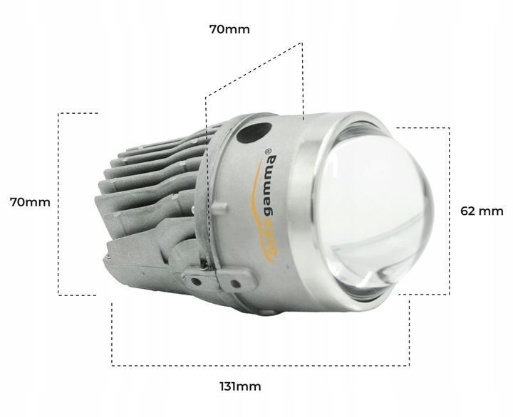 LED-Nebellinse H1 35W 6000K 2,5-Zoll-Scheinwerfer-Upgrade-Konvertierung