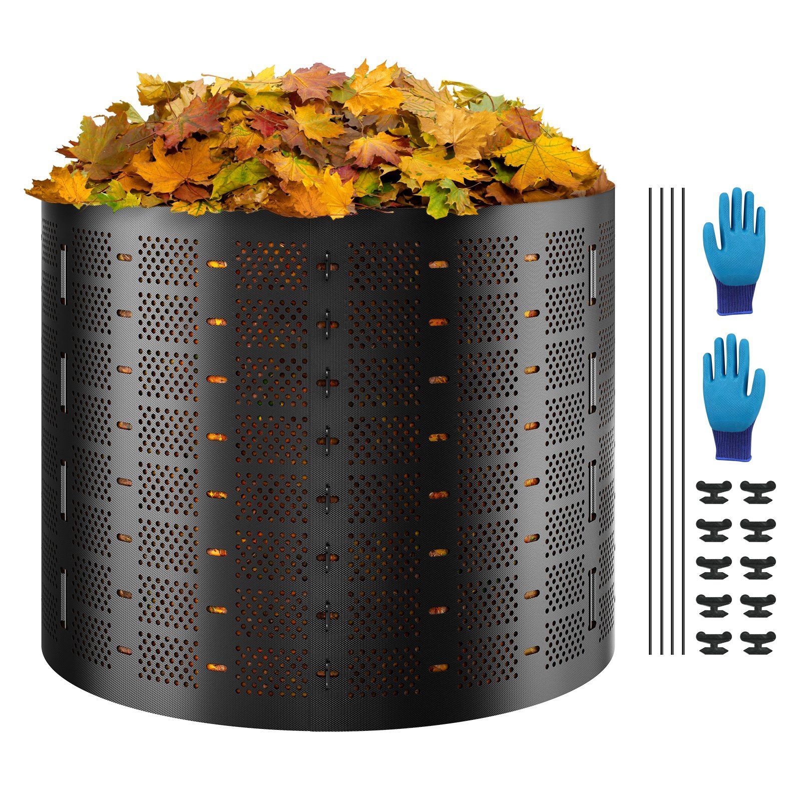 Composteur rapide Composteur de jardin 1000L Composteur thermique 90x100cm Composteur en plastique HDPE résistant à la corrosion et à la chaleur Composteur pour réduire les déchets ménagers Composteur rapide Composteur de jardin 1000L Composteur thermique 90x100cm Composteur en plastique HDPE résistant à la corrosion et à la chaleur Composteur pour réduire les déchets ménagers