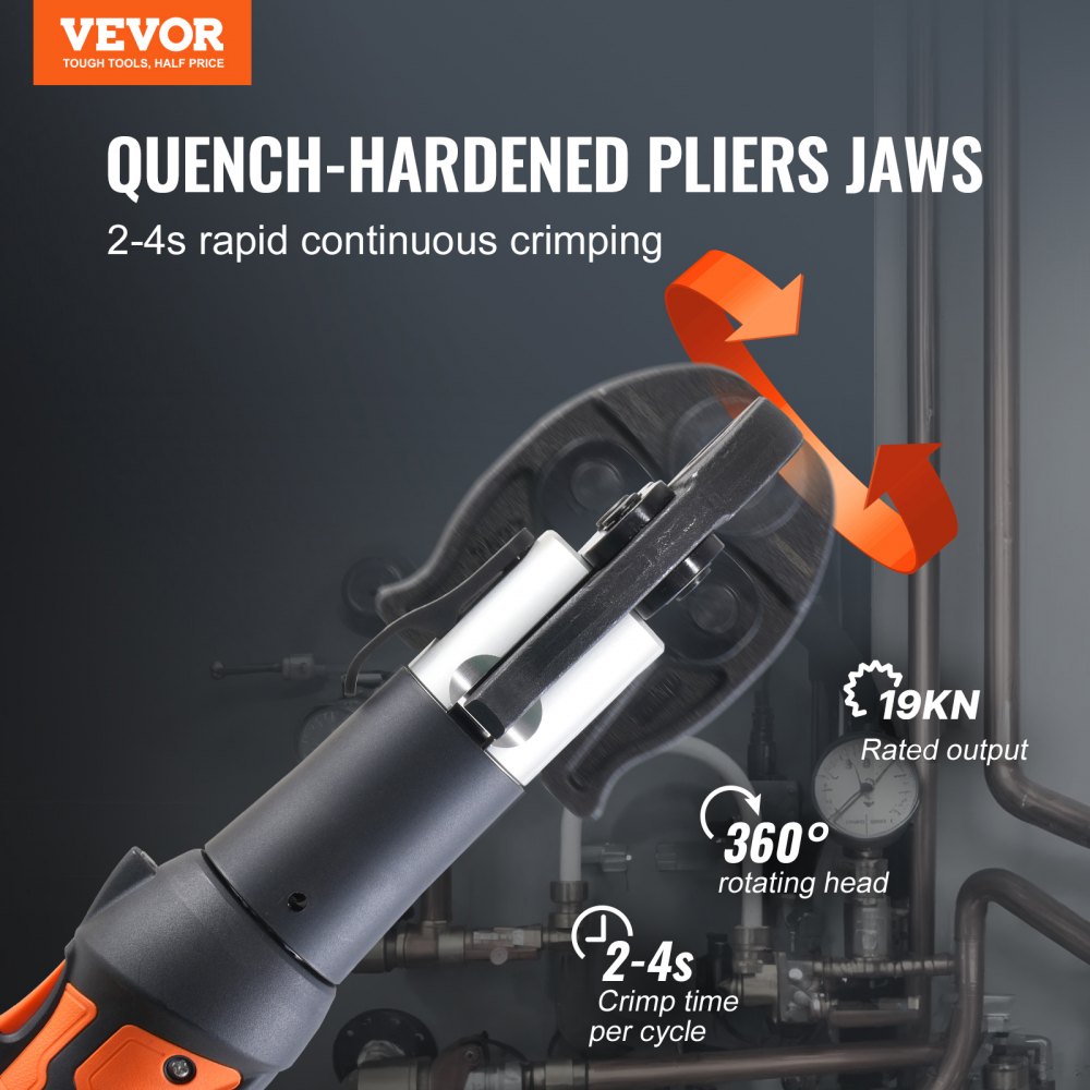Ensemble d'outils de pressage et de batterie, pince à presser les tuyaux, outil de sertissage de tuyaux électrique avec mâchoires M15, M22, M28, ensemble d'outils de pressage avec 2 batteries 18 V 2,0 Ah, chargeur rapide et sac de transport