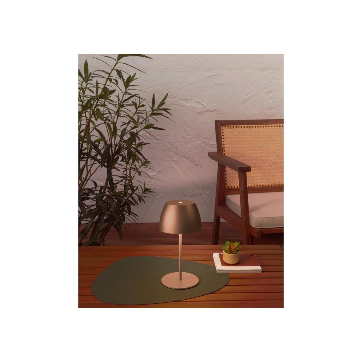 LIVARNO home LED batterij tafellamp (brons)