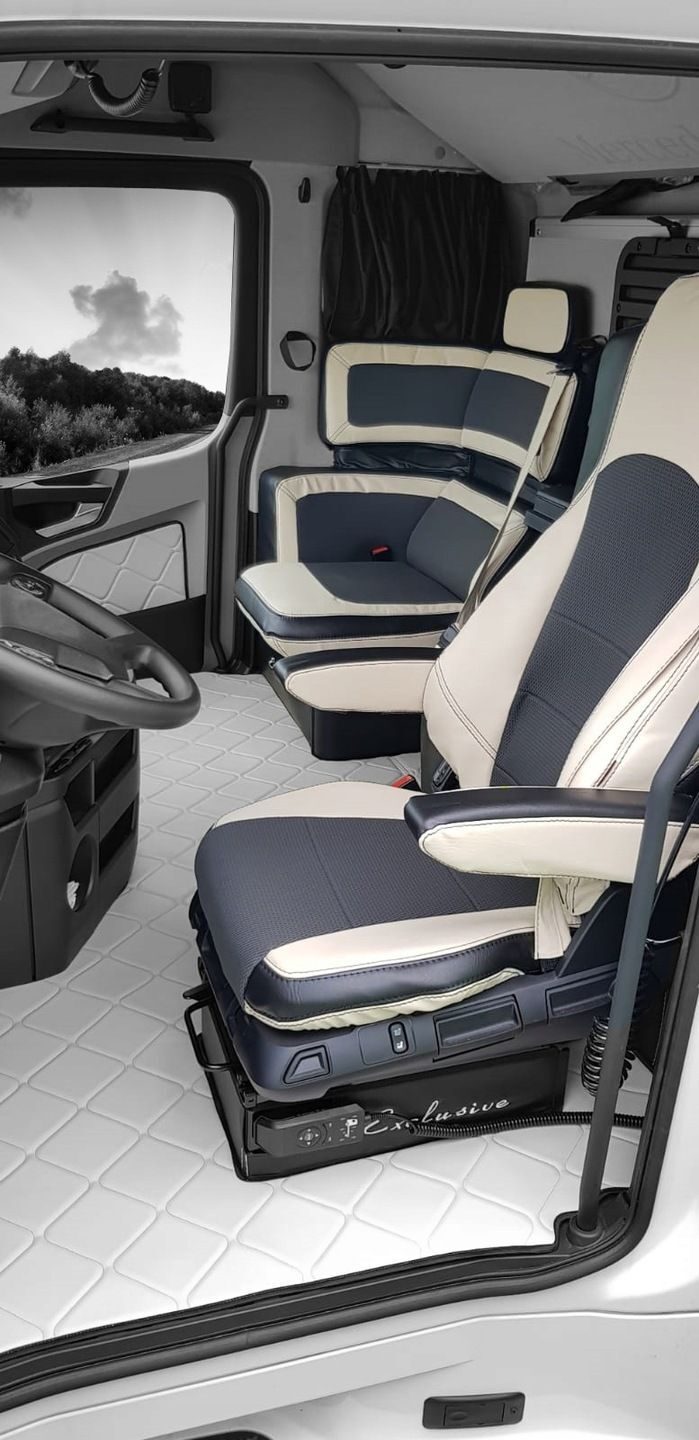 Handcrafted high-quality Actros truck SEAT COVERS Mercedes ACTROS MP4 saloon cabin BEIGE complete set