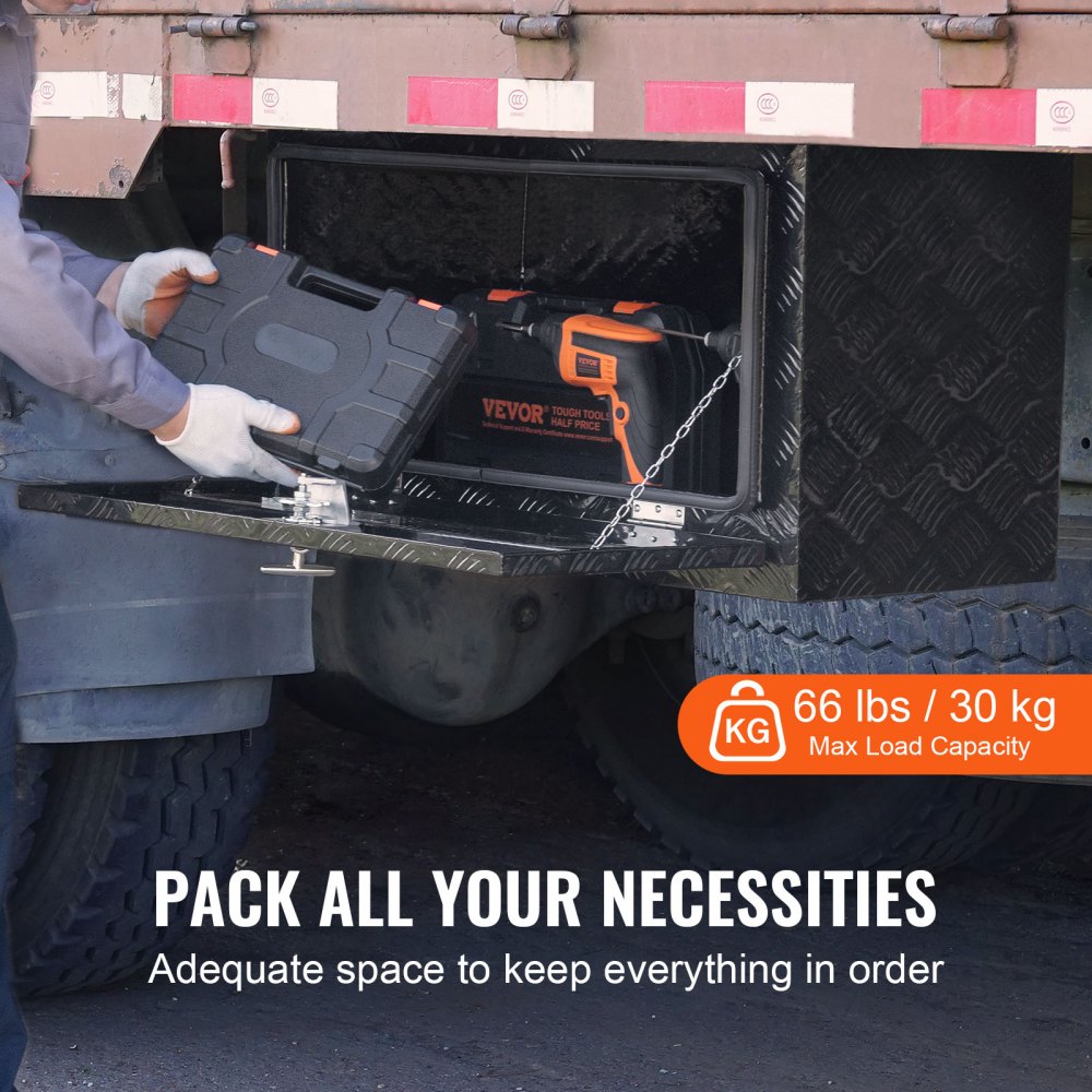Truckbox Tool Box, Underbody Trailer Box, Tool Box 760x432x457mm Pickup Storage Box, Aluminum Alloy, 30kg Heavy Duty Tool Box, Lockable Storage Box Truckbox Tool Box, Underbody Trailer Box, Tool Box 760x432x457mm Pickup Storage Box, Aluminum Alloy, 30kg Heavy Duty Tool Box, Lockable Storage Box