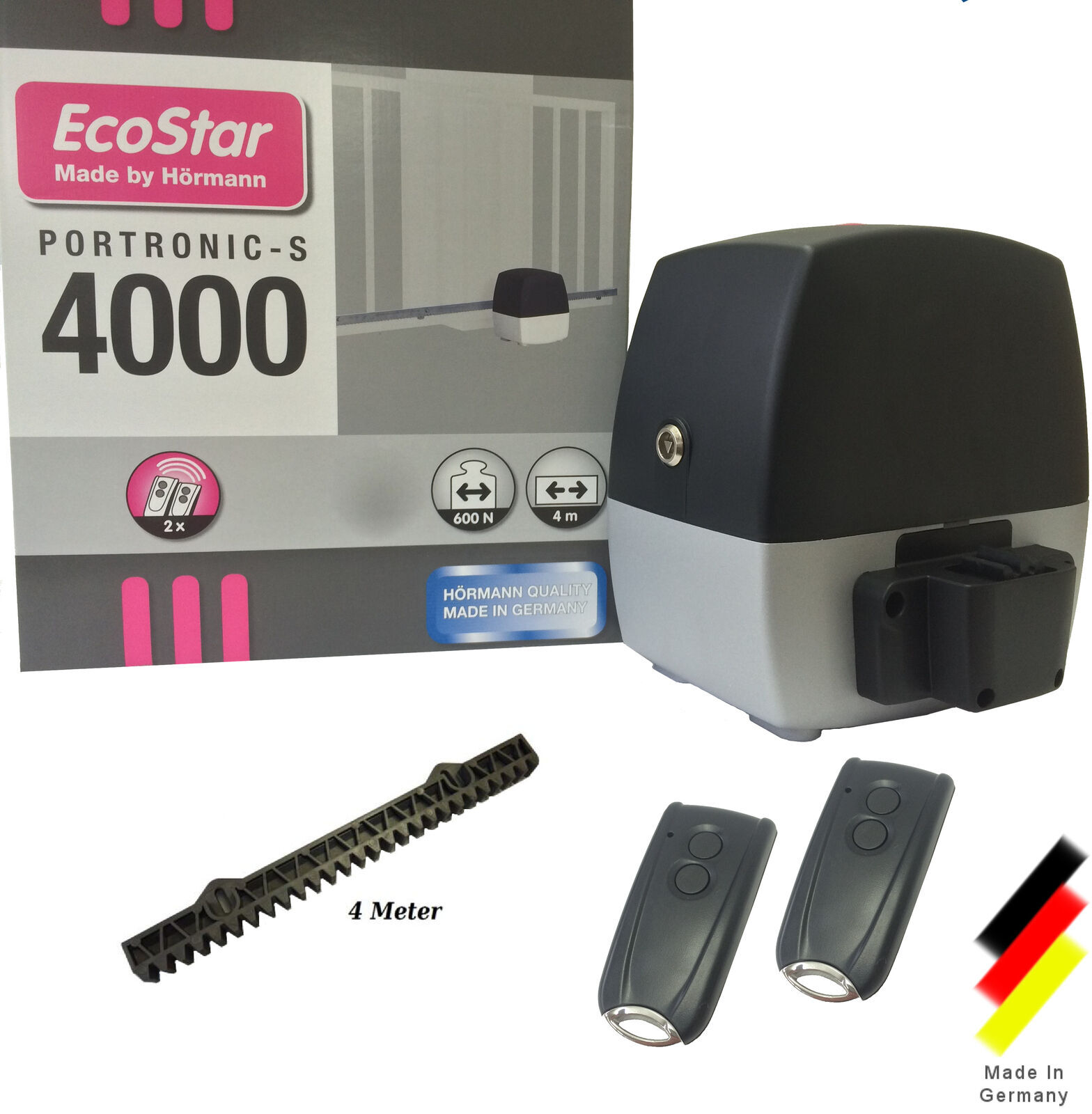 Hörmann EcoStar Portronic S4000 Schiebetorantrieb + 2 Handsender Antrieb Hoftor Hörmann EcoStar Portronic S4000 Schiebetorantrieb + 2 Handsender Antrieb Hoftor