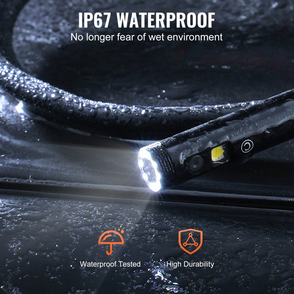 Sewer camera endoscope camera inspection camera 1080P pipe camera 5m cable 4.3" display