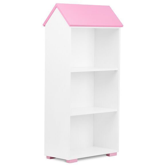 Design-Bücherregal für Kinderzimmer 130 cm weiß-rosa Kinderzimmer