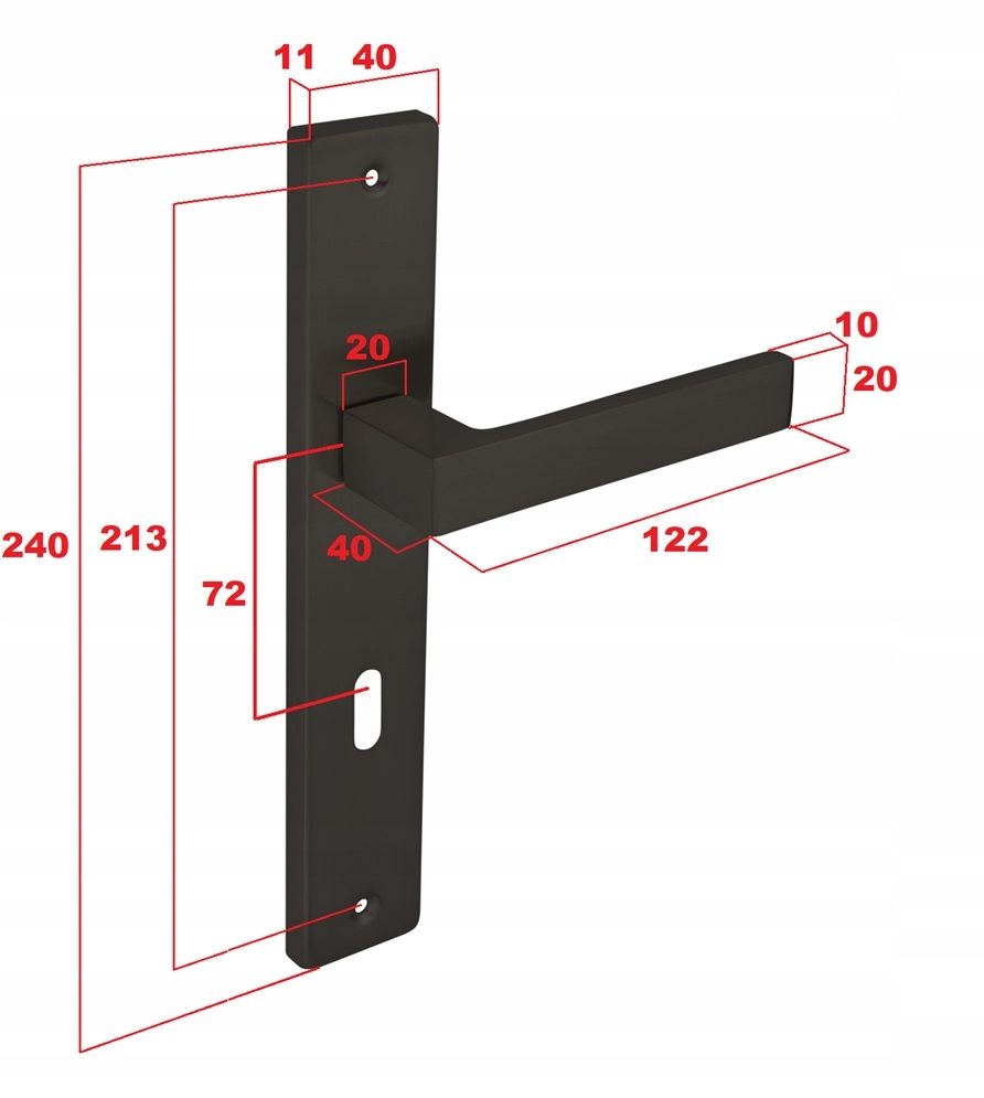2x interior door handle set door handle door handle set matt black