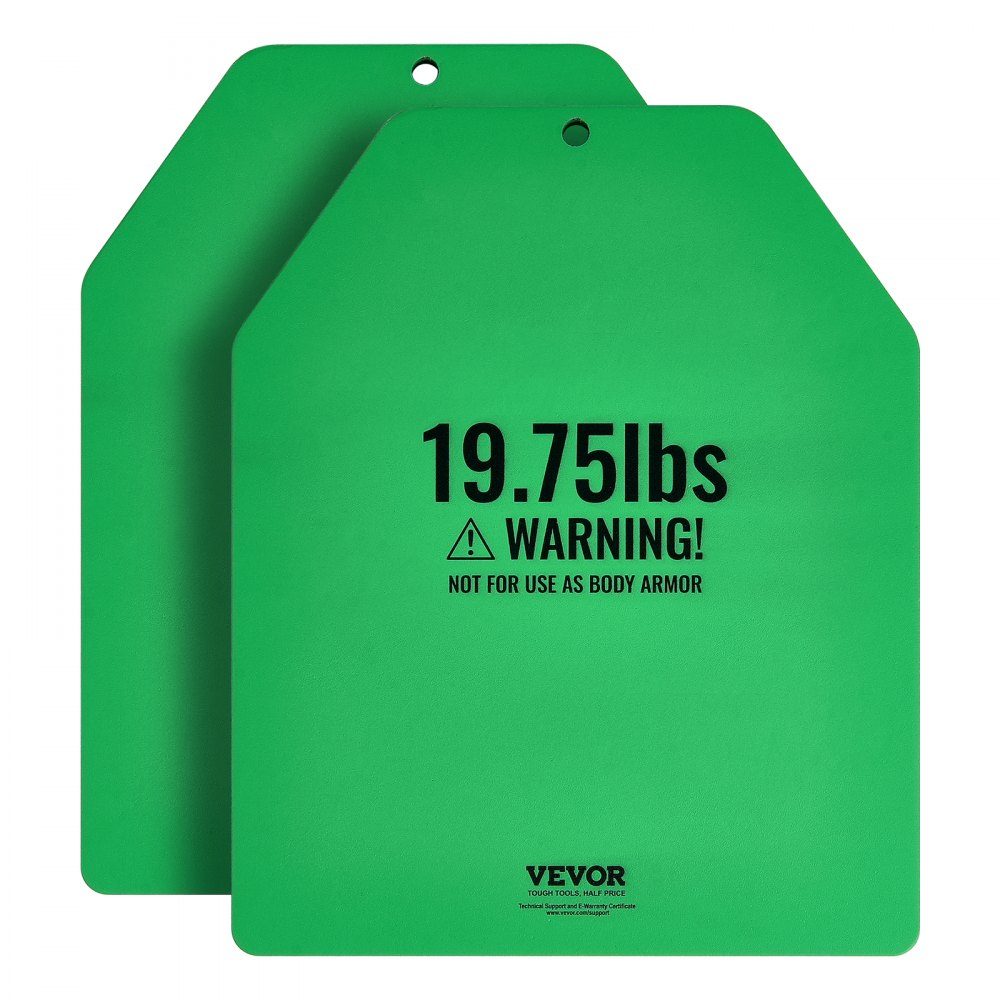 Weight Vest Weight Plates 8.9kg Pair Premium Steel Weight Plates Ergonomic Fit - WODs Extra Weight for Weight Vests Strength Training Running Fitness Green