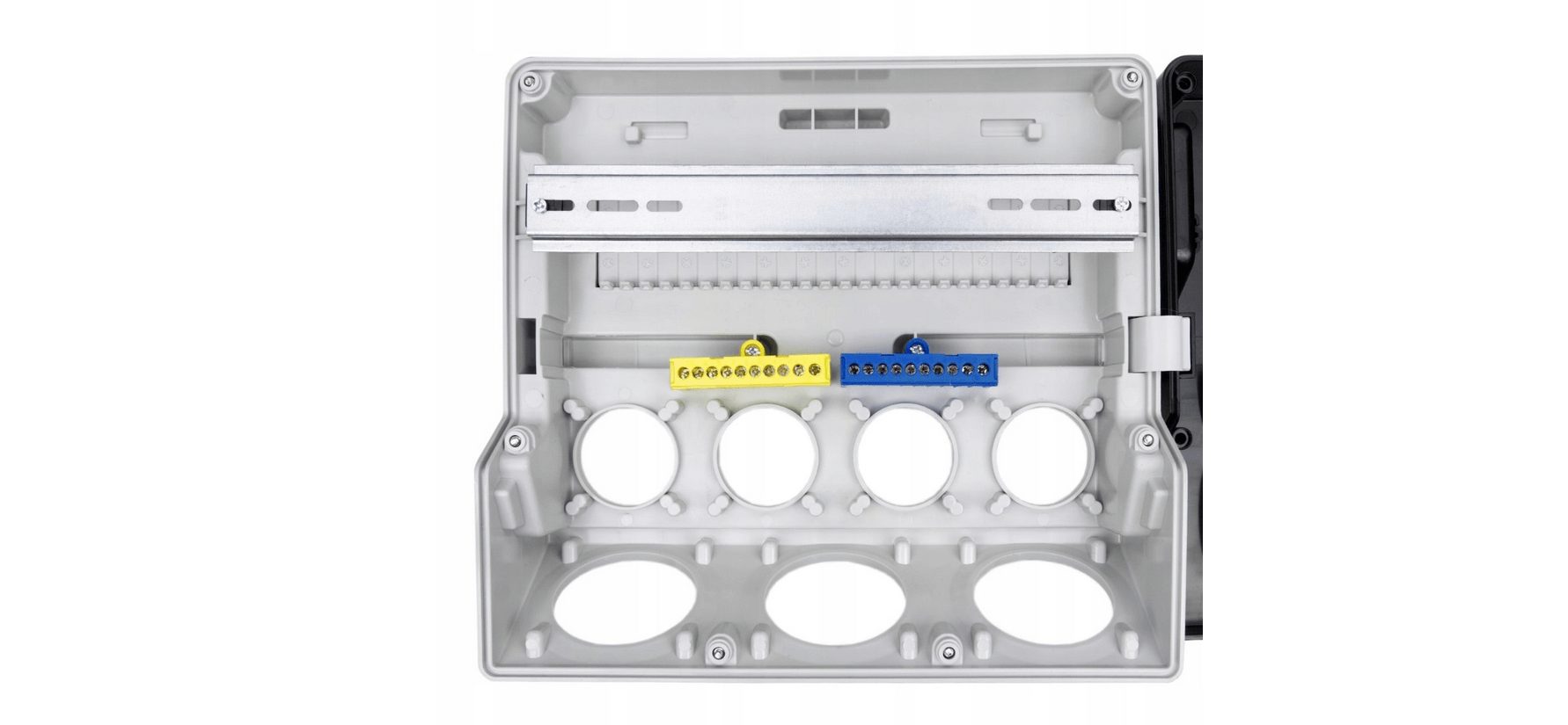 Empty housing electrical wall distributor modular set