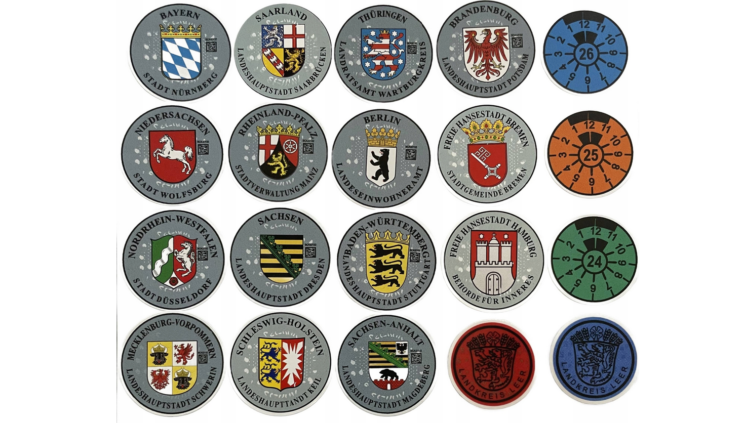 Autocollant de collection pour collectionneurs de plaques d'immatriculation allemandes, badge d'usage Autocollant de collection pour collectionneurs de plaques d'immatriculation allemandes, badge d'usage