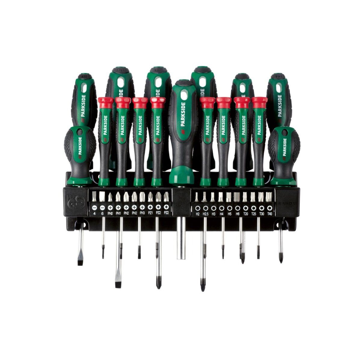PARKSIDE® Bit- und Schraubendreher-Set mit Wandhalterung, 37-teilig
