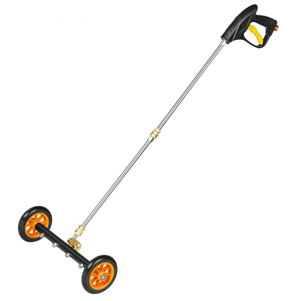415mm Pressure Washer Underbody Cleaner, Stainless Steel Surface Cleaner, 4000 Max PSI, Angle Adjustment Gear, 4 Spray Nozzles, 2 Extended Bars for Driveway, Patio, Deck