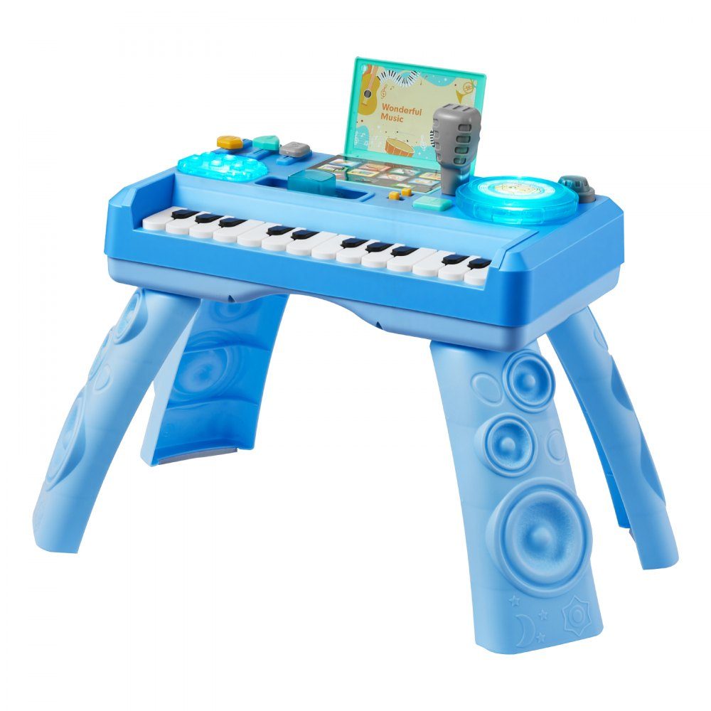 Table d'activité, table musicale avec 133 sources sonores, fonction d'enregistrement et platine DJ LED, table d'apprentissage pour enfants, table de jeu interactive pour anniversaires, cadeau pour enfants de 6 mois et plus