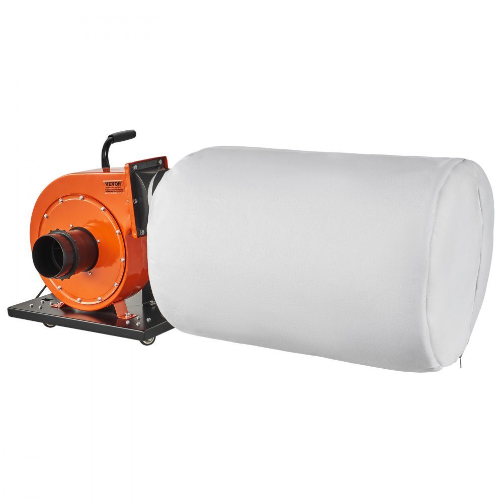 Stofafscheider 1 HP 460 CFM luchtstroom Rollende stofafscheider met 21-Gallonen-Staubsammelbeutel Zakfiltratie van 2,5 micron Mobiele houtstofbak met handvat en wielen voor industriële werkplaatsen