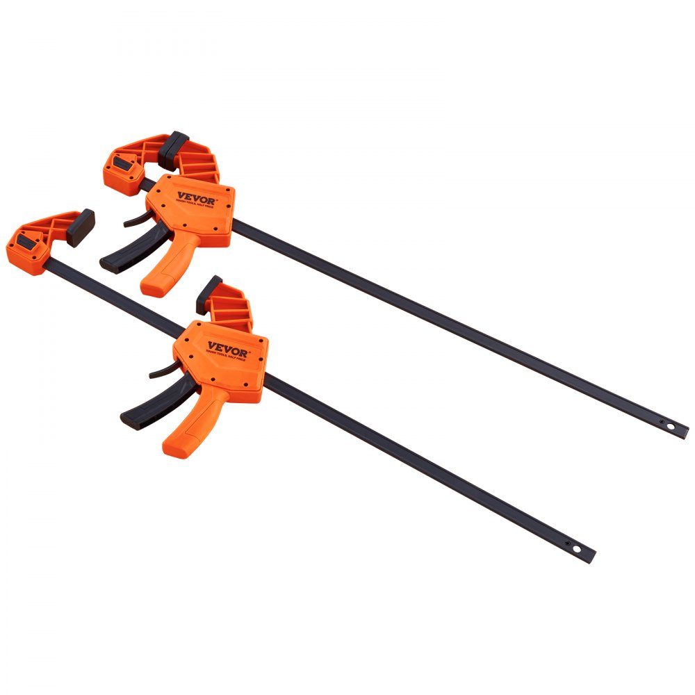 2 x eenhandklem 609,6 mm bekopening snelspanklem 136 kg draagvermogen klem schroefklem ideaal voor het snijden, verbinden en monteren van houten producten of staalmaterialen