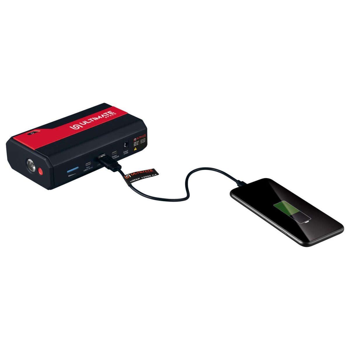 ULTIMATE SPEED® Démarreur de voiture mobile »UMAP 12000 C4«, avec batterie externe
