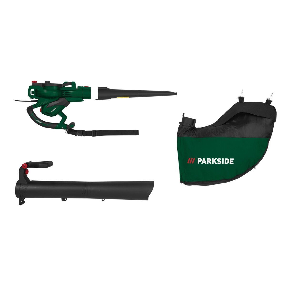 PARKSIDE® 3in1 Elektro-Laubsauger/Bläser »PLS 3000 A1« – 3000 W – leistungsstark & ​​vielseitig für Ihren Garten